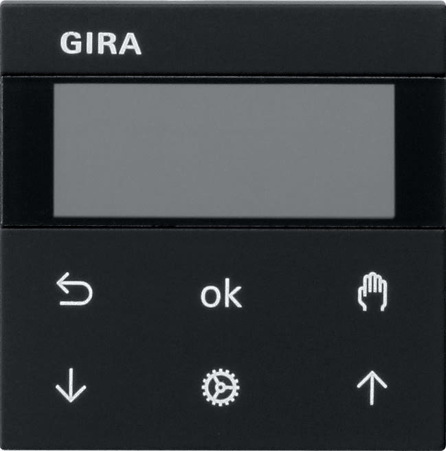 GIRA - System 3000 persiennestyring- og timerdisplay System 55 svart matt