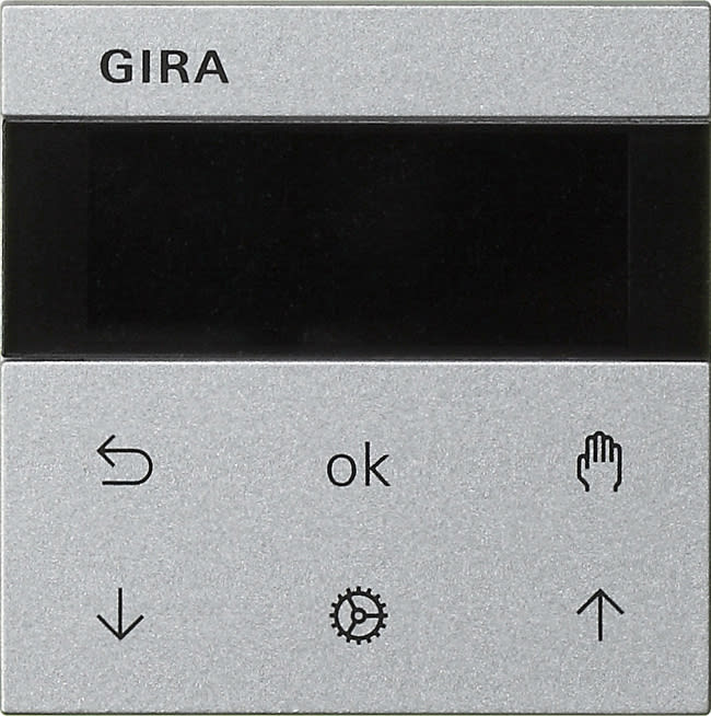 GIRA - System 3000 persiennestyring- og timerdisplay System 55 alu
