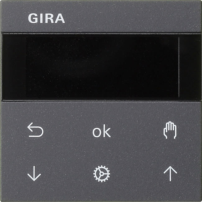 GIRA - System 3000 persiennestyring- og timerdisplay System 55 antrasitt