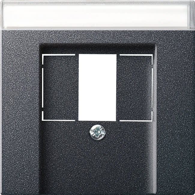 GIRA - Senterplate høyt./USB m.felt antrasitt