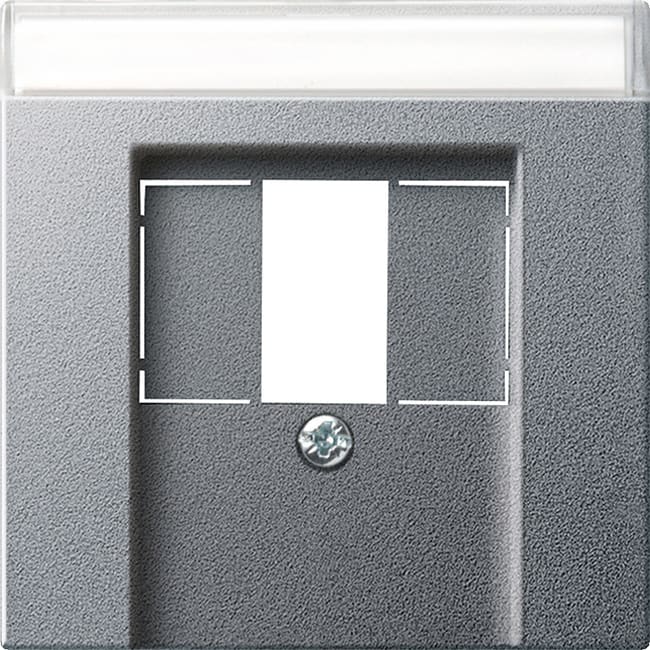 GIRA - Senterplate høyt./USB m.felt alu