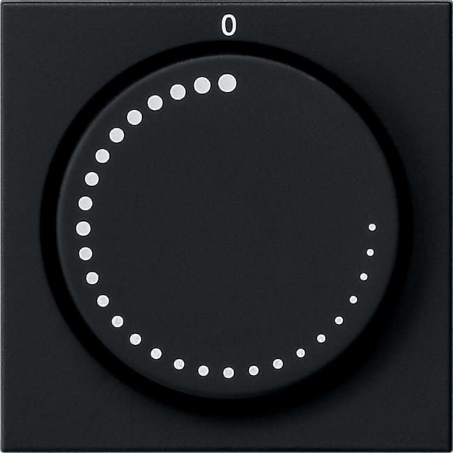 GIRA - Bryterfront hastighetsregulator Svart matt