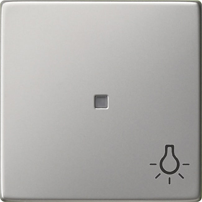 GIRA - Bryterfront m/lyssymb. aluminium