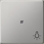 GIRA - Bryterfront m/lyssymb. aluminium