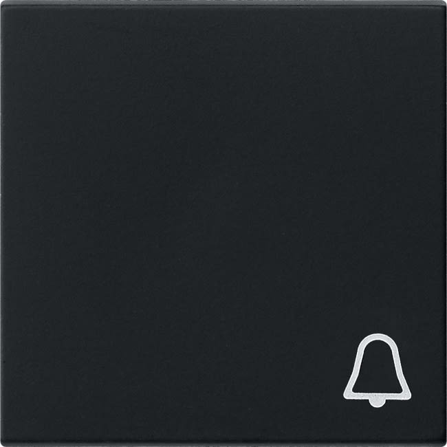 GIRA - Bryterfront m/klokkesymbol svart matt