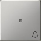 GIRA - Bryterfront m/klokkesymbol edelstål