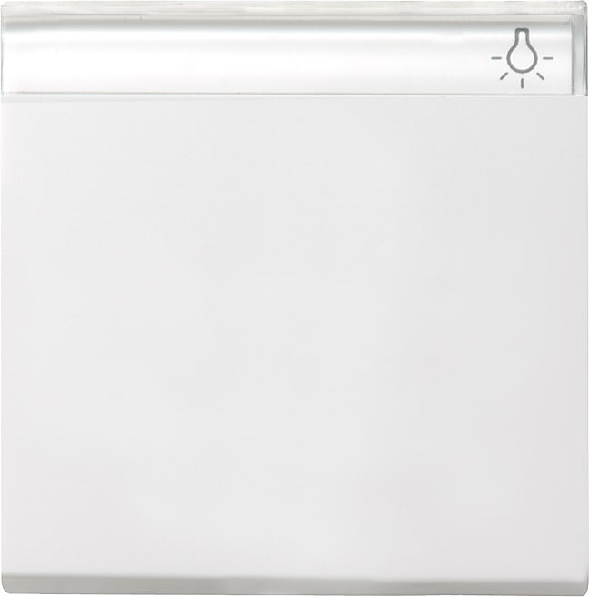 GIRA - Bryterfront m/merkefelt S55 Hvit matt