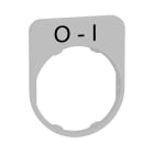 Schneider Electric - Harmony skilt i hvit plast 40x50 mm til flush trykknapper med "O-I" påtrykt