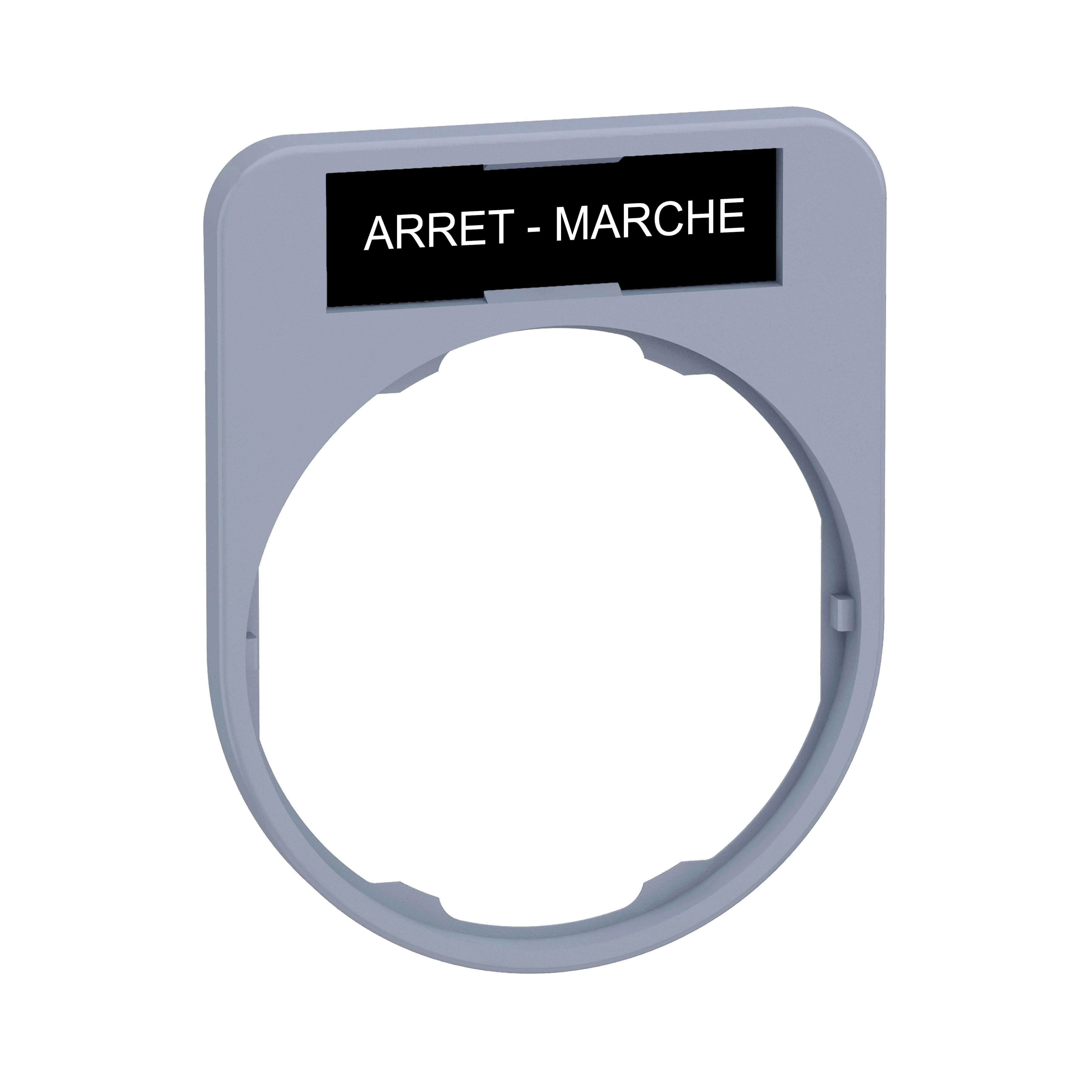 Schneider Electric - Skiltramme flush hvit m/skilt