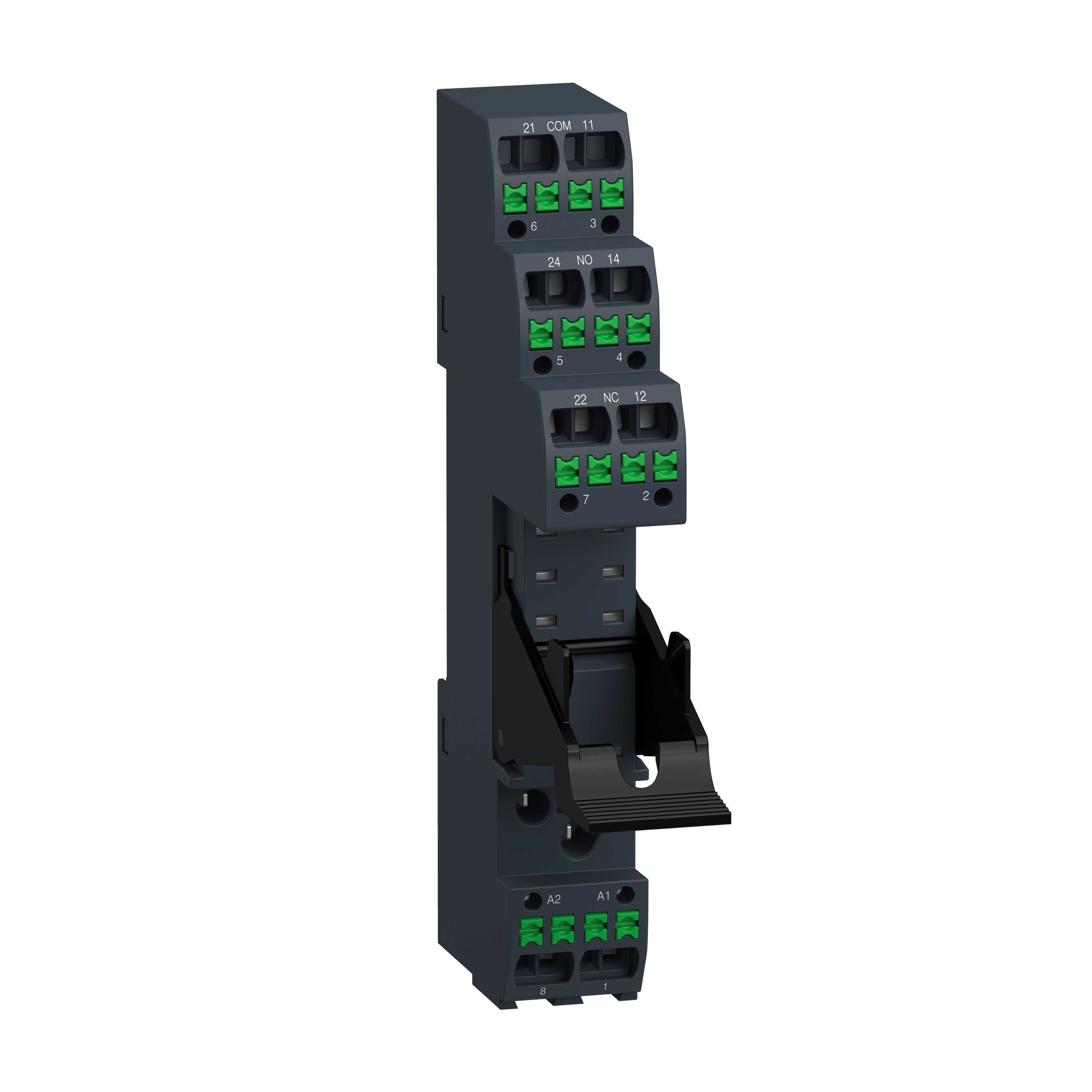 Schneider Electric - Zelio sokkel med push-in fjærklemmer for RSB reléer med 2 kontakter