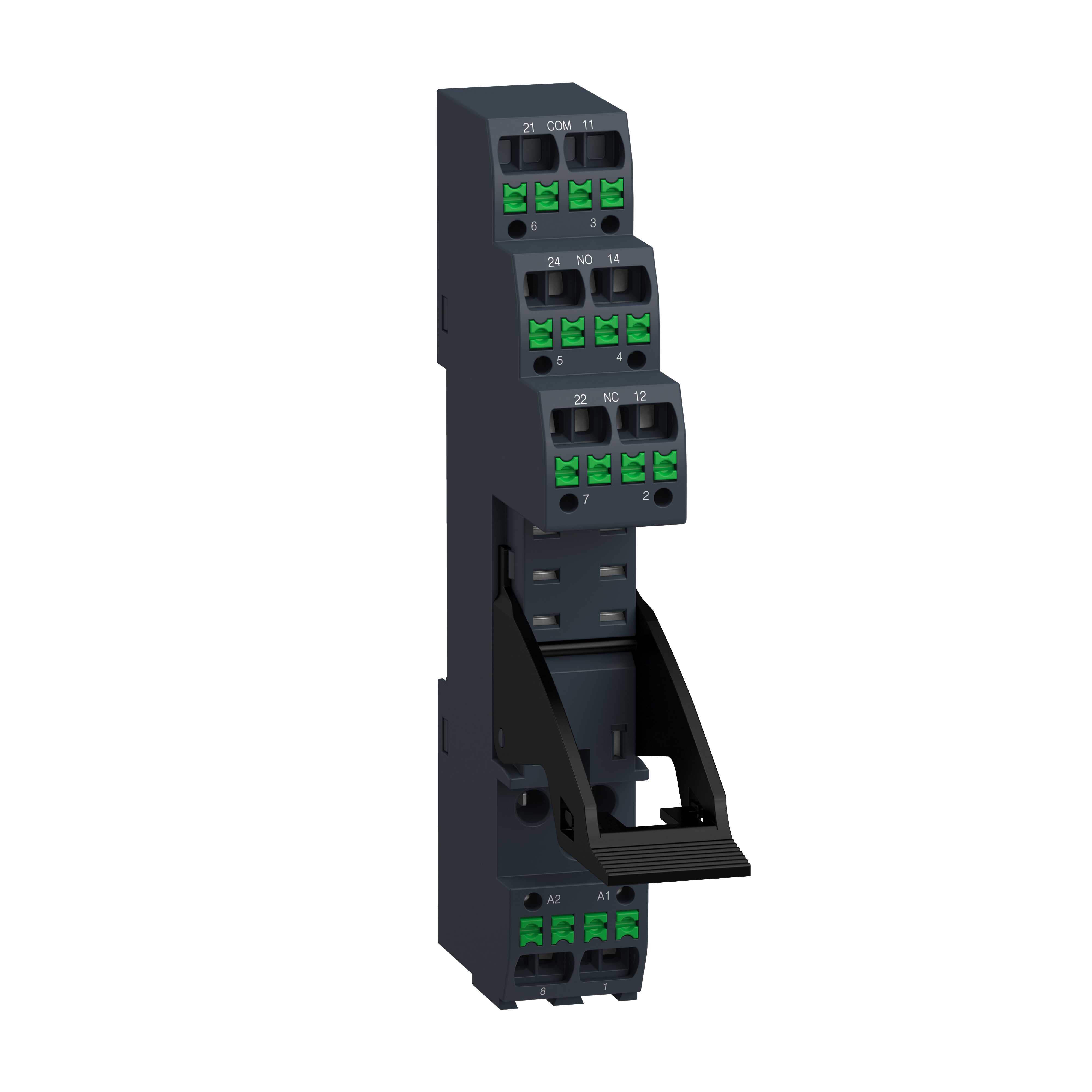 Schneider Electric - Zelio sokkel med push-in fjærklemmer for RXG reléer med 2 kontakter