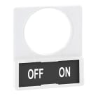 Schneider Electric - Skiltramme hvit m/skilt+tekst