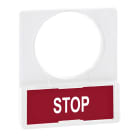 Schneider Electric - Skiltramme hvit m/skilt+tekst