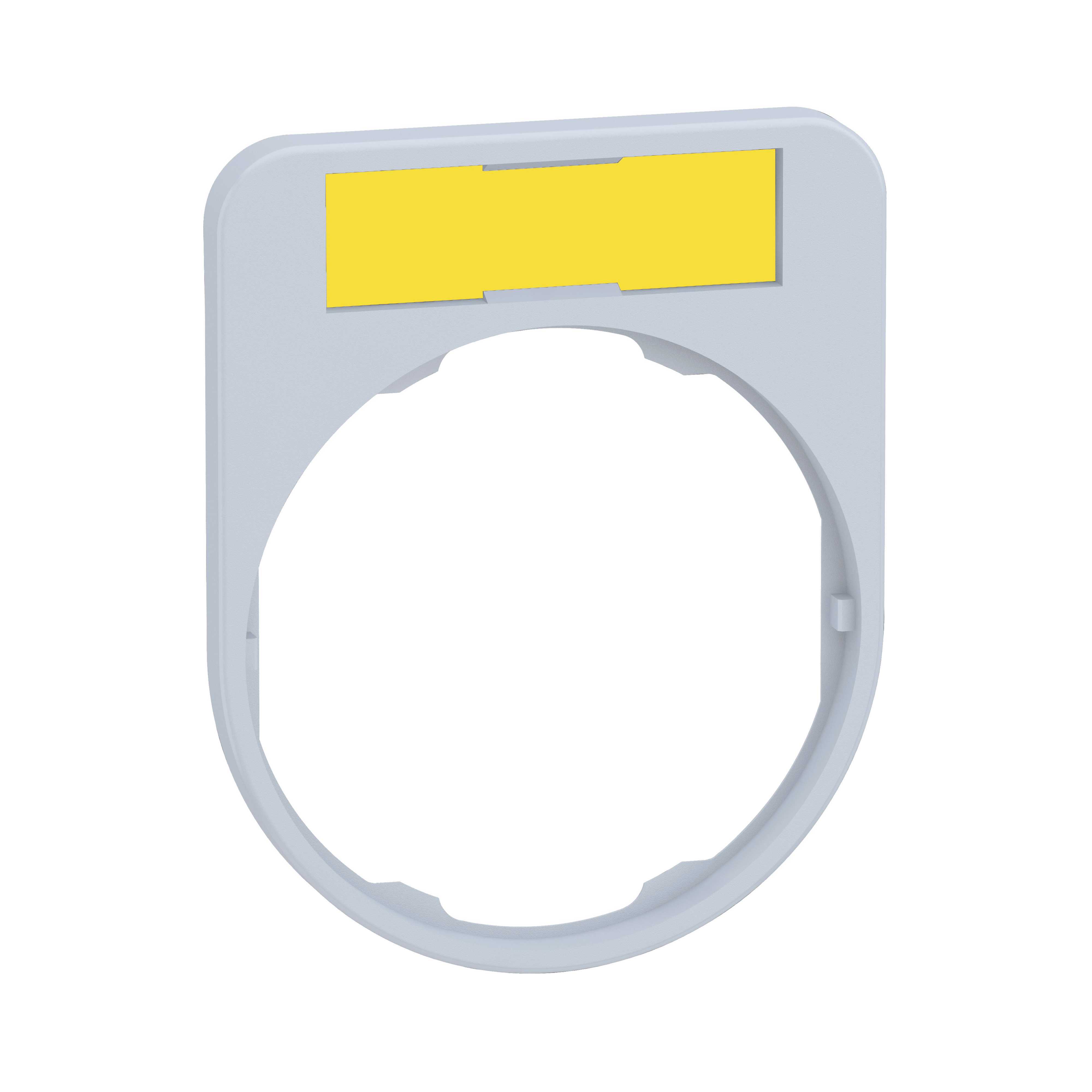 Schneider Electric - Harmony skiltramme i hvit plast 40x50 mm til flush trykknapper med blankt 8x27 mm hvit/gult skilt