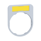 Schneider Electric - Harmony skiltramme i hvit plast 40x50 mm til flush trykknapper med blankt 8x27 mm hvit/gult skilt