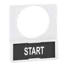 Schneider Electric - Skiltramme hvit m/skilt+tekst