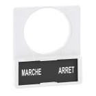 Schneider Electric - Skiltramme hvit m/skilt+tekst