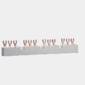 Hager - Faseskinne, 4 motorvernbrytere