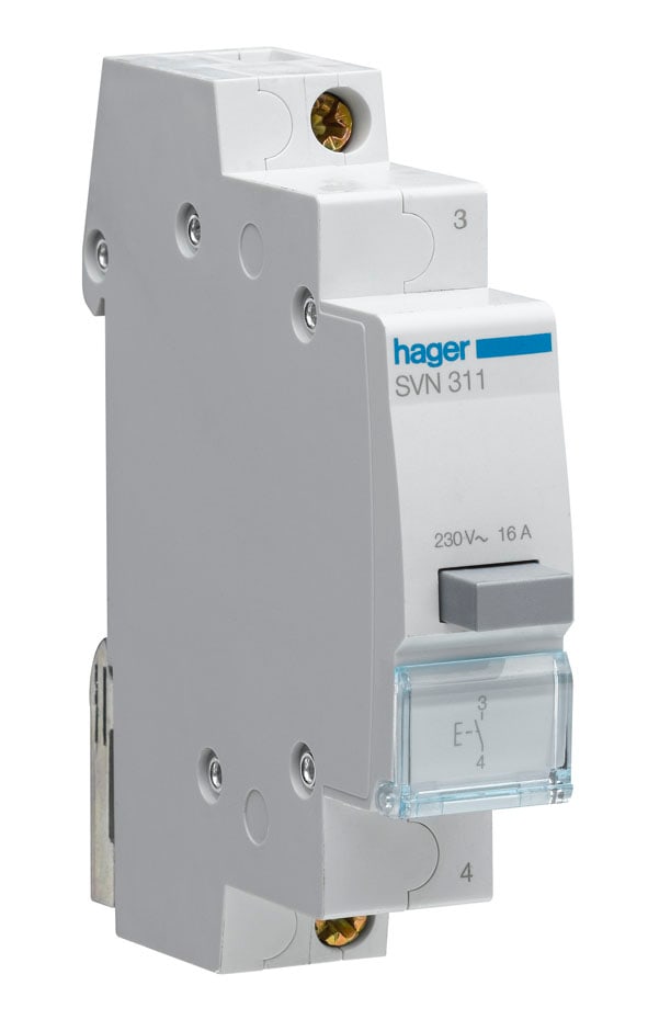 Hager - Impulsbryter, 1-mod, 1nc 16A, 230VAC