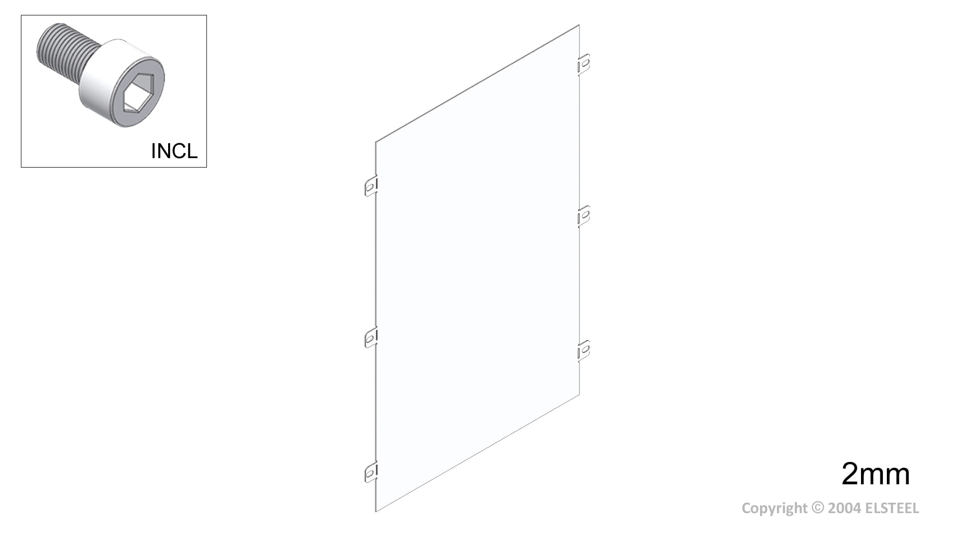 Elsteel - Separasjonsplate 200x1800mm
