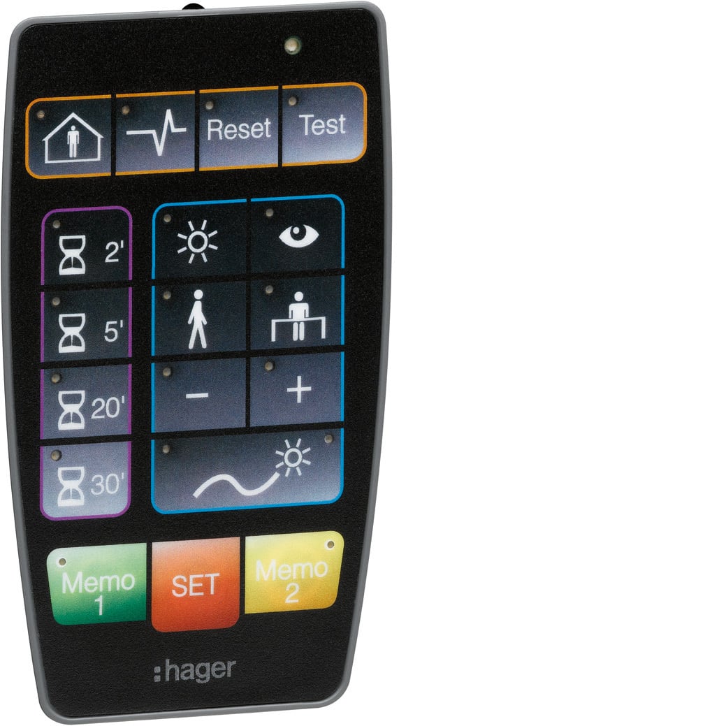 Hager - FJERNKONTROLL FOR PROGRAMMERING AV EE815, EE816, TCC520, TCC521