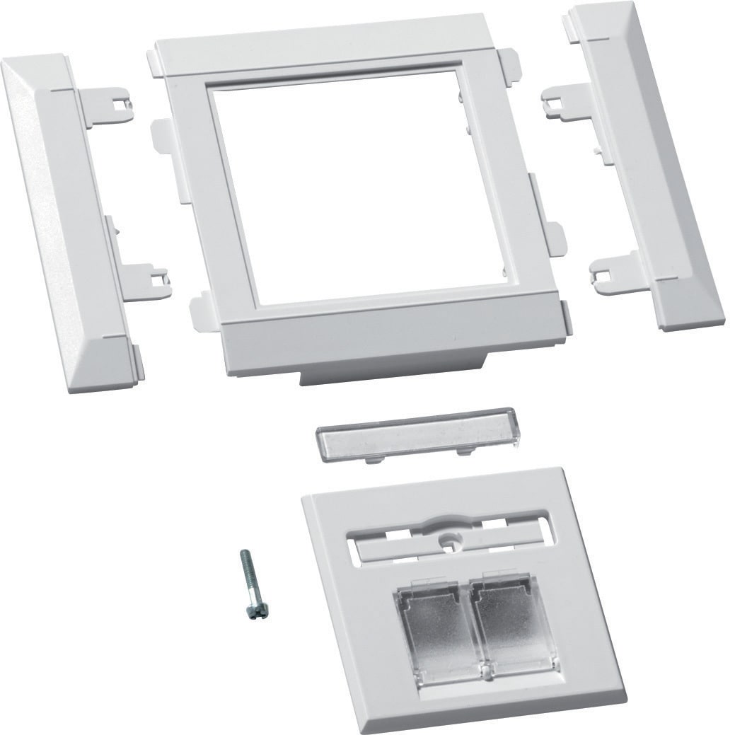 Hager - RAMME 2XRJ45, 80MM, H.FRI. ALU