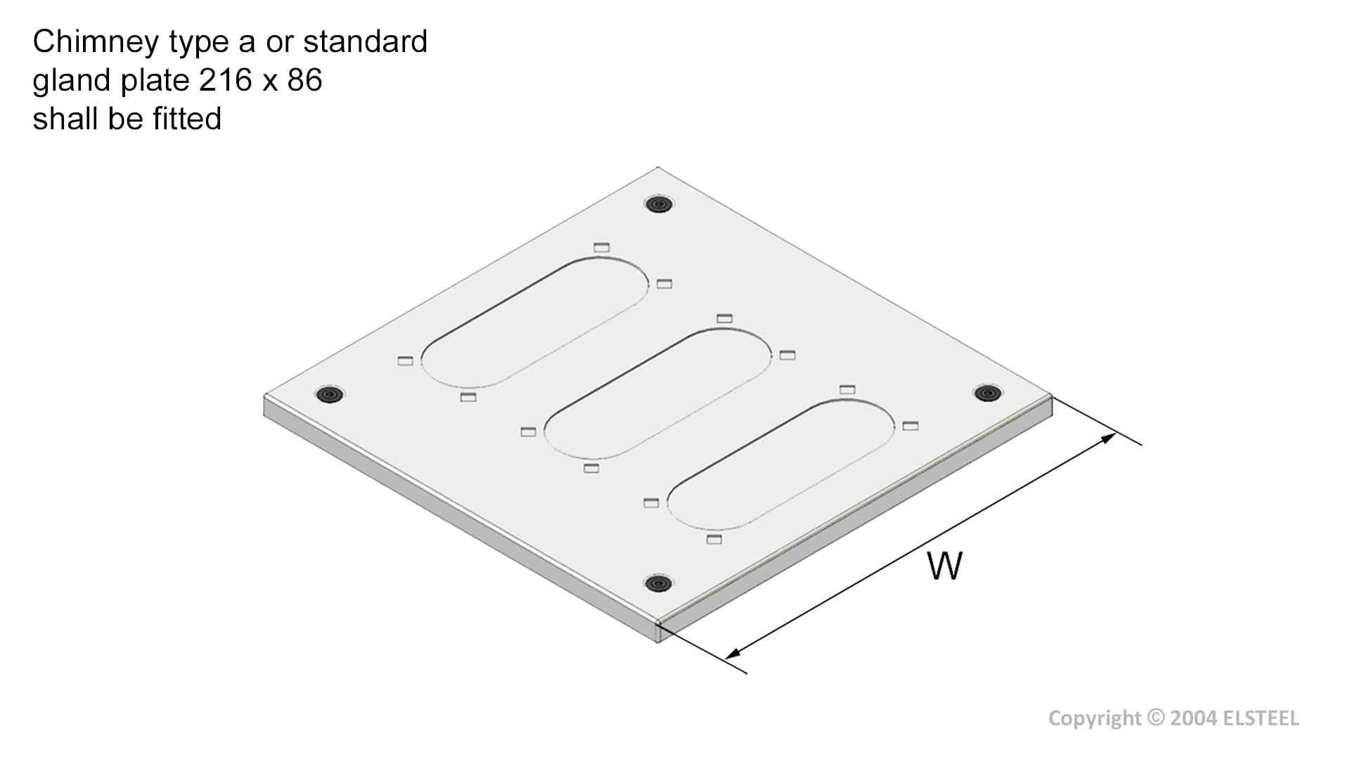 Elsteel - Blindflens FL21 RAL9010