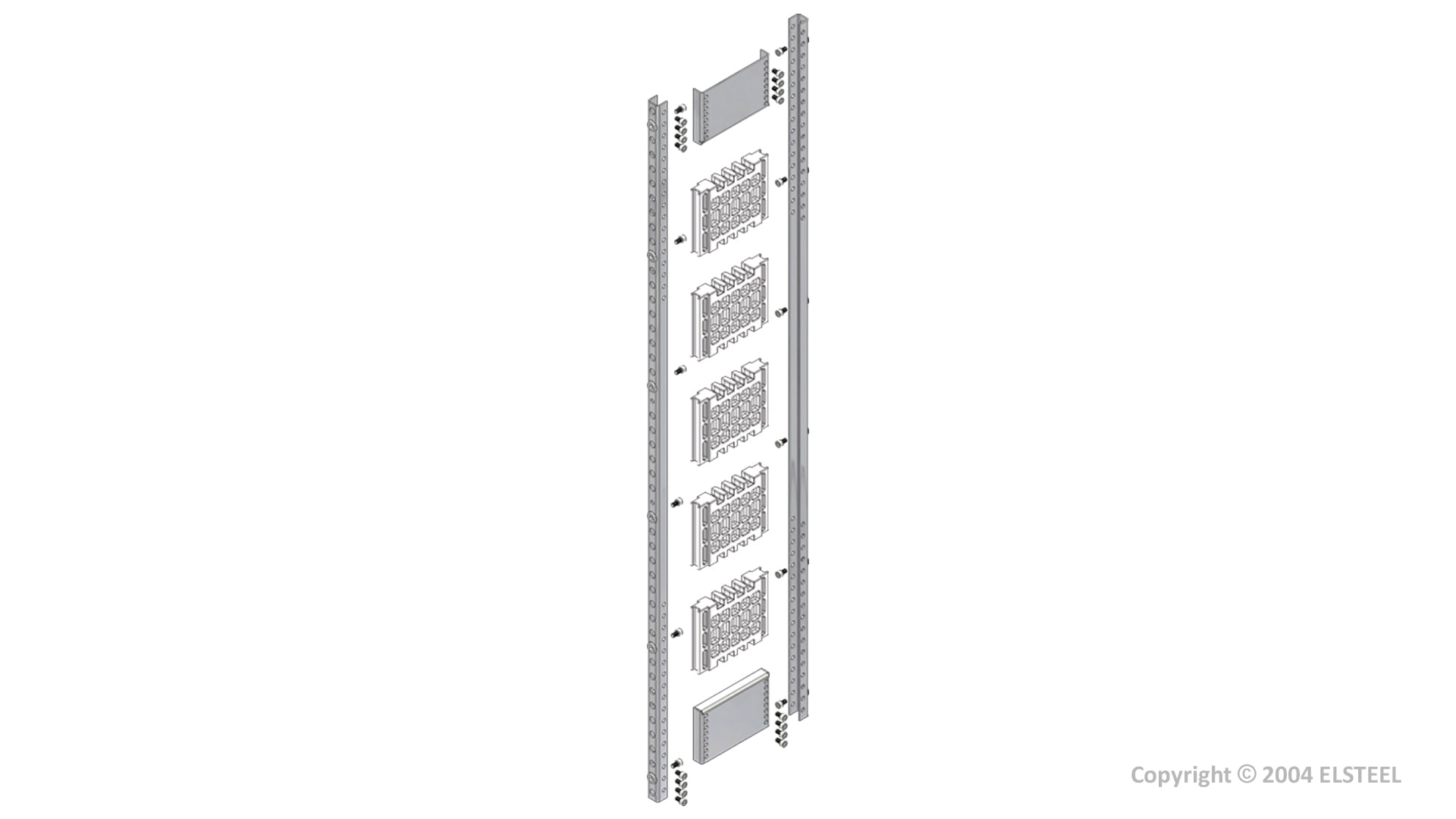 Elsteel - Skinneholder ramme Al (rustfr