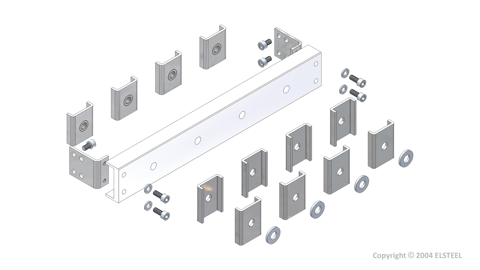 Elsteel - Skinneholder 1000A-2000A 400mm