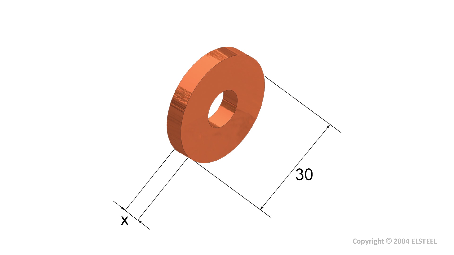 Elsteel - Avstandsstykke Cu 15mm