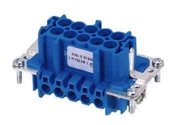 Wieland Electric GmbH - Han-innsats, 10pol, Blå, Skruklemme