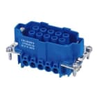 Wieland Electric GmbH - Hun-innsats, 10pol, Blå, Skruklemme