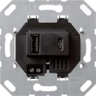 Function - USB spenningsforsyning innsats 2x, type A og type C