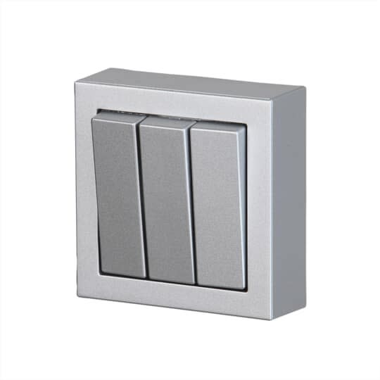 ABB Electrification - Impressivo bryter 3-1 påvegg 3X1-Pol Aluminium