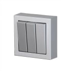 ABB Electrification - Impressivo bryter 3-1 påvegg 3X1-Pol Aluminium