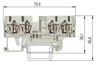 Wieland Electric GmbH - Dobbel fjærklemme, WKFN, 2.5/D2/2/35, Grå