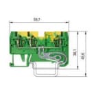 Wieland Electric GmbH - Dobbel fjærklemme, WKFN, 2.5/D1/2/SL/35