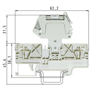Wieland Electric GmbH - Grunnklemmeholder, Fjærklemme, WKF4TKG/35