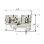 Wieland Electric GmbH - Dobbel fjærklemme, WKFN, 2.5/D1/2/35
