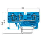 Wieland Electric GmbH - Fjærklemme, Blå, WKFN, 4 D1/2 35