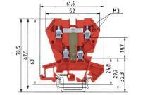Wieland Electric GmbH - DIODE klemme, Skruklemme, WK, 4E/U-URL -VO