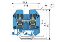 Wieland Electric GmbH - Rekkeklemme, Skruklemme, WKN, 16/U, Blå -VO