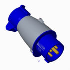 Hauge - IPS OA 316-9 OVERGANGSADAPTER RUNDSTIFT TIL SCHUKO IP44