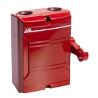 Hauge - KSF325TPN, 3P, 400V, 25A(AC-22), 16A(AC-23), Metallkapsling og -håndtak., IP54, Rød, Brannmannsbr.