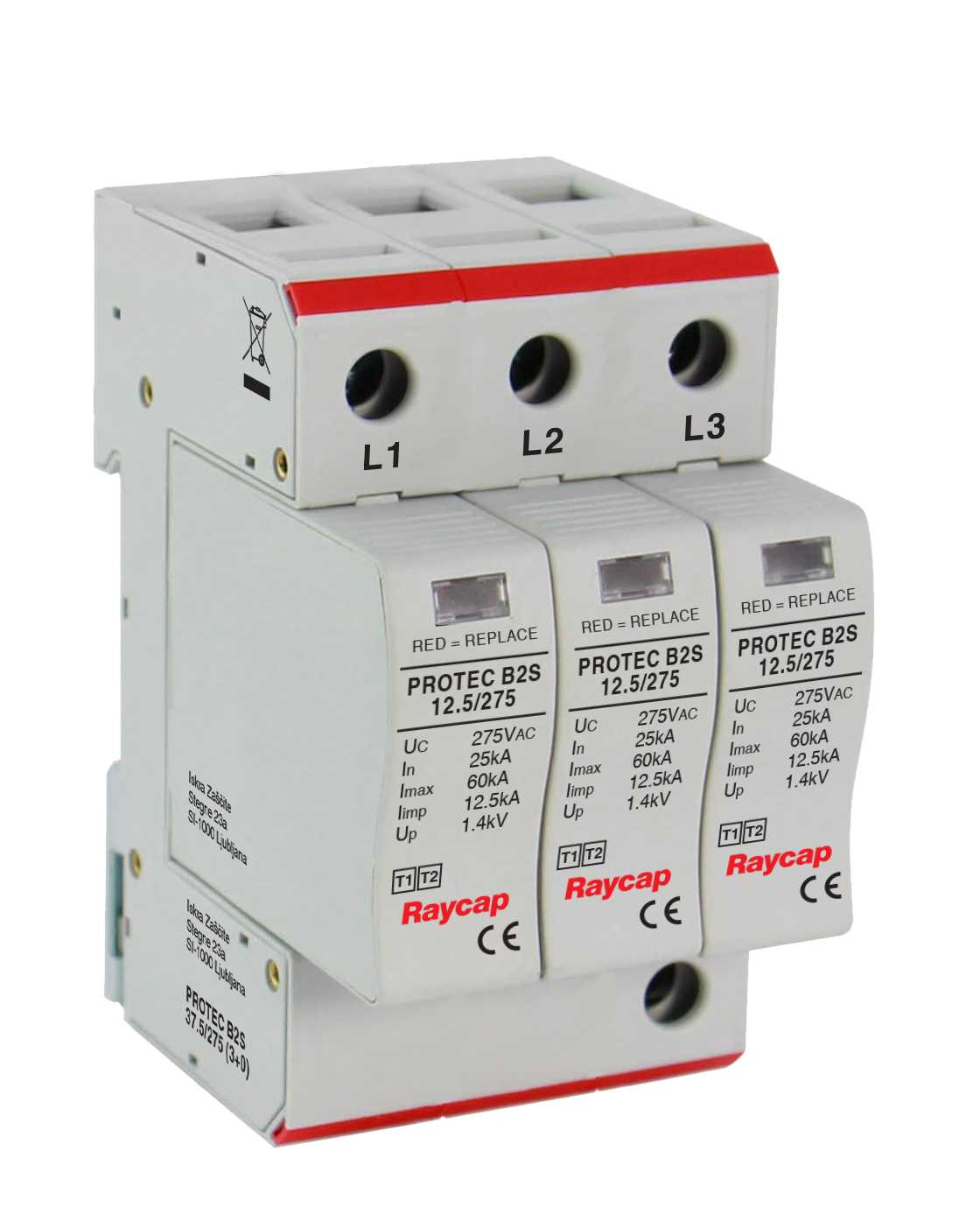 Iskra Zascite d.o.o - Overspenningsvern B2S 3P 385V u/sig