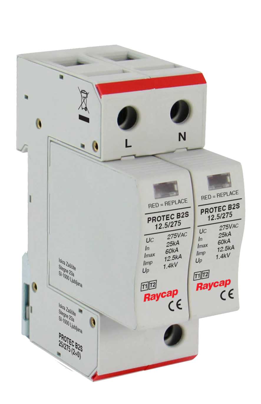 Iskra Zascite d.o.o - Overspenningsvern B2S   2P 385V u/s