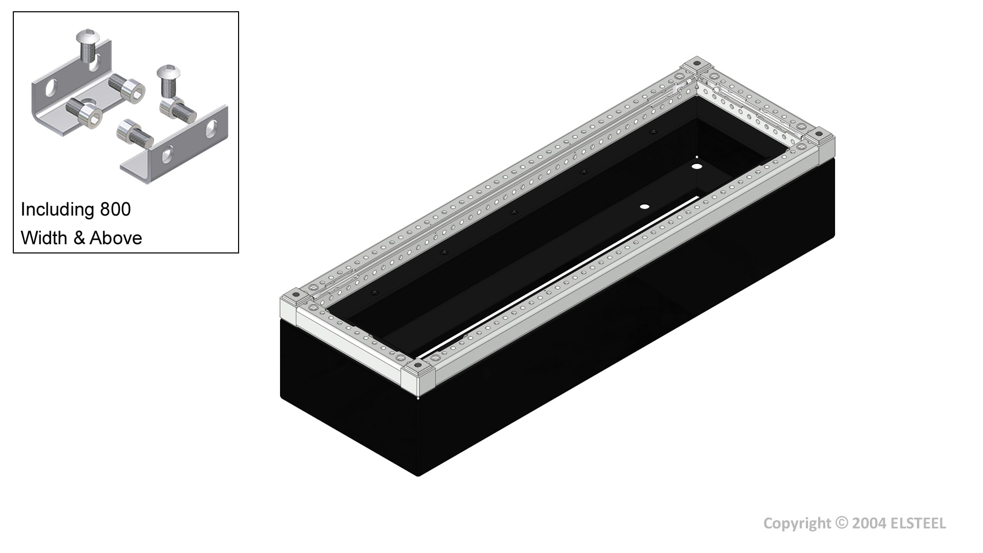 Elsteel - TML Sokkel 1600x200mm med hjørneprofil