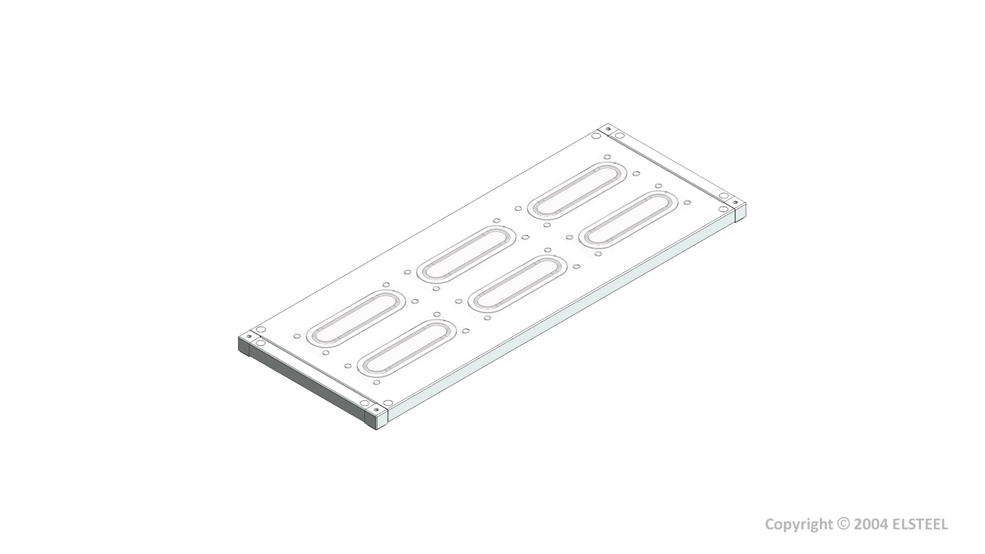 Elsteel - TML Topplate med hjørneprofiler 1000x300mm FL21
