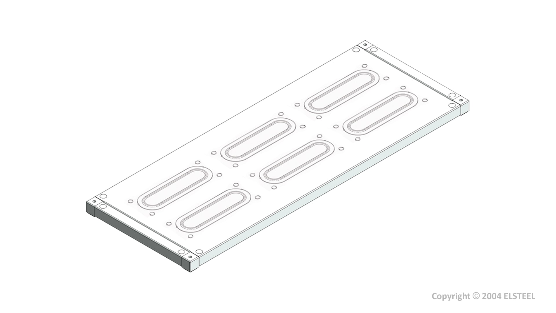 Elsteel - TML Topplate med hjørneprofiler 1000x200mm FL21