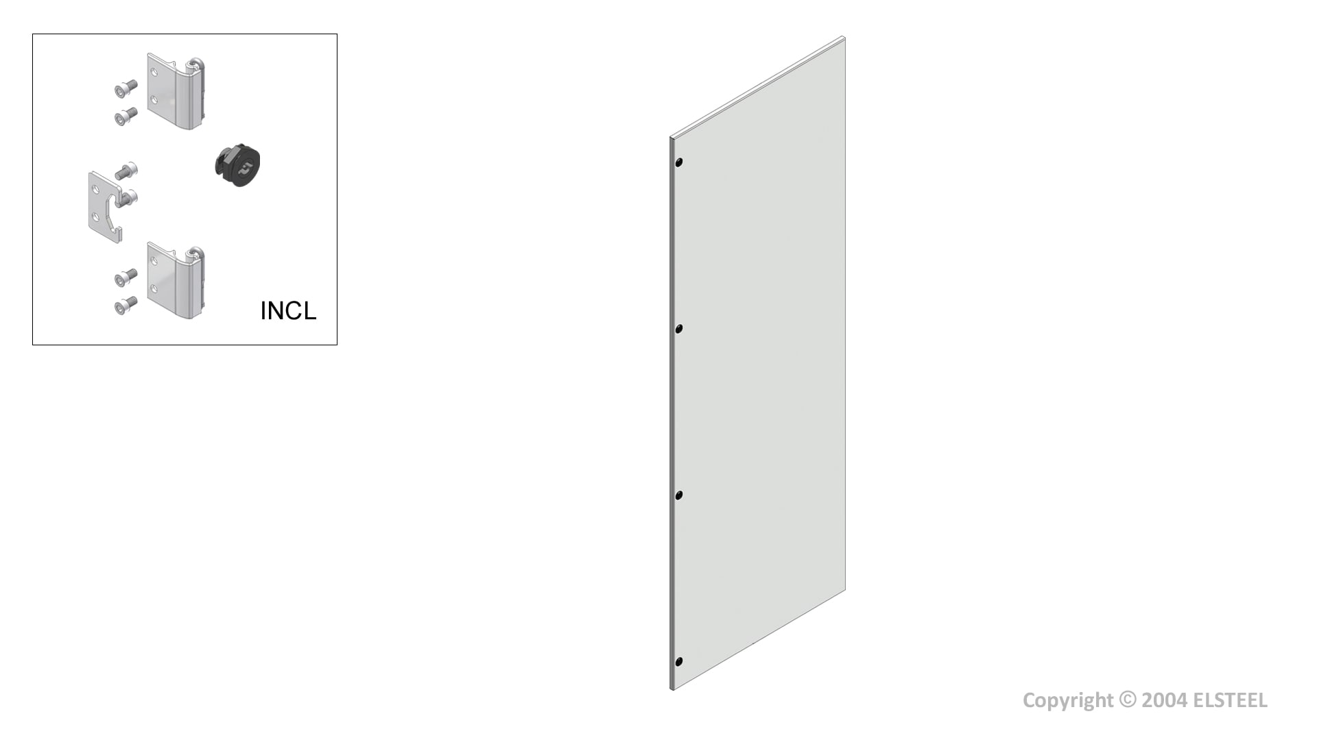 Elsteel - DB2 Dør 300x1600 mm